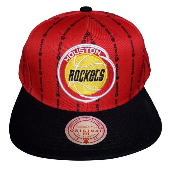 Houston Rockets Mitchell & Ness NBA Snapback Hat Cap 3D Logo‎ Red Black NWT - Picture 1 of 8